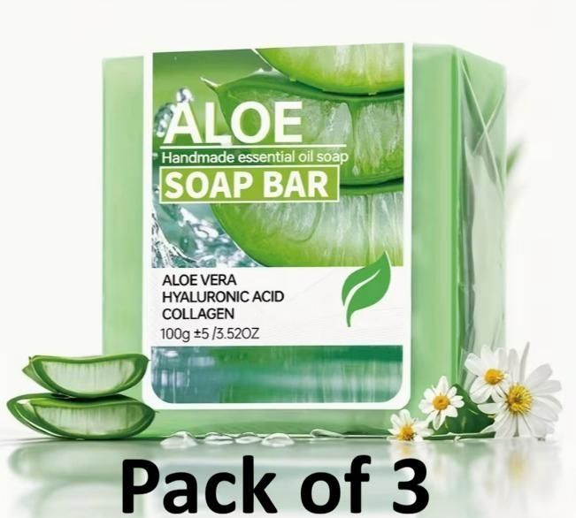 Aloe vera Soap Bar 100 gm (Pack of 3)